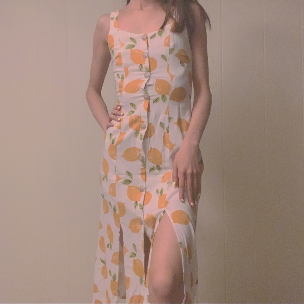 🍋 lemon fringe dress 🍋